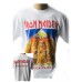IRON MAIDEN POWERSLAVE 1984 Бяла Мъжка тениска